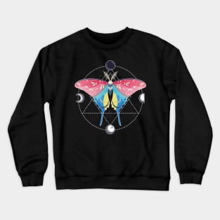 Genderflux Luna Moth LGBT Pride Flag Crewneck Sweatshirt